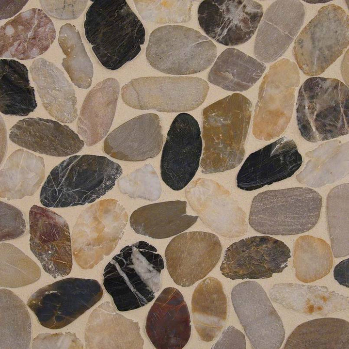 MS International Rio Lago 12" x 12" Pebble Mix River