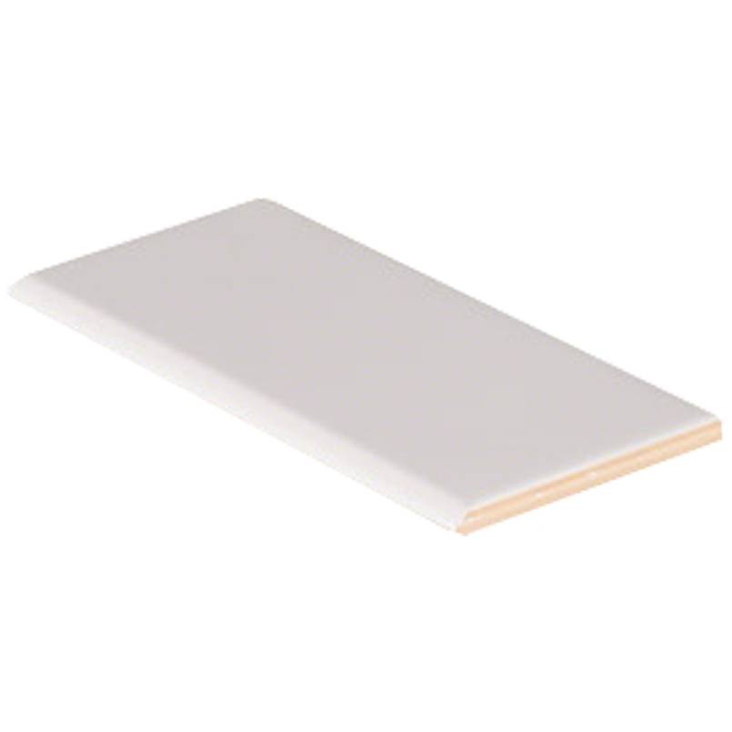 MS International Domino 3" x 6" Bullnose White