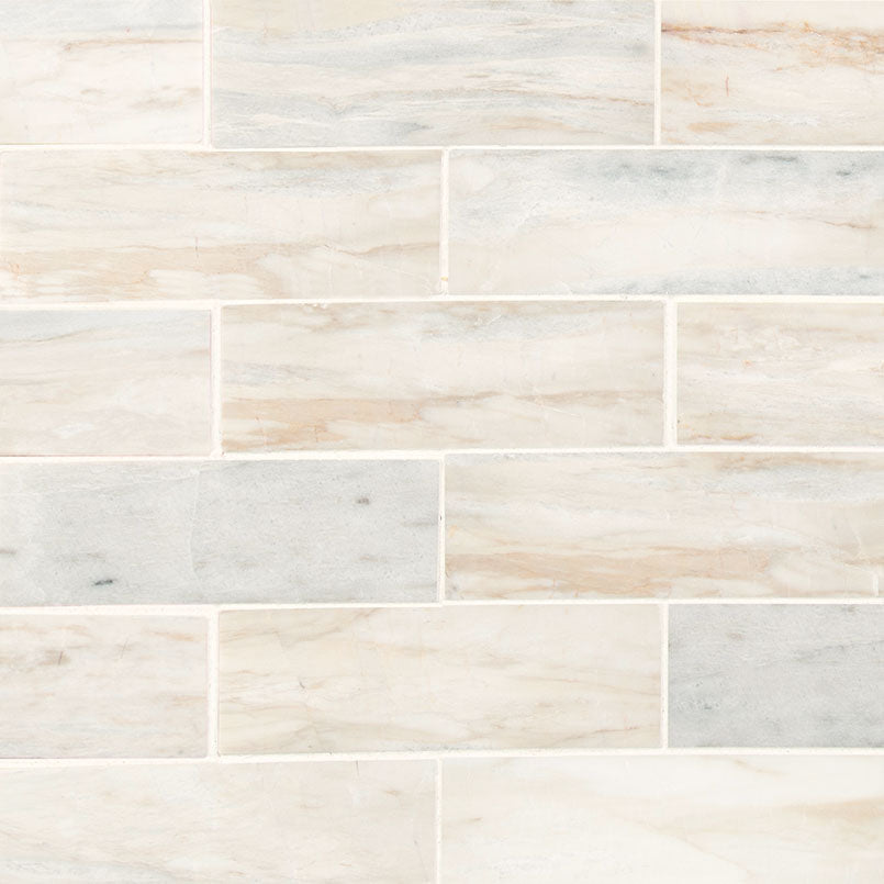MS International Decorative Mosaic 12" x 12" Subway 2" x 6" Angora
