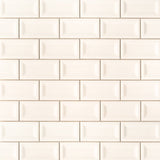 MS International Domino 12" x 12" Inverted Beveled 3" x 6" Almond 