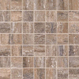 MS International Veneto 12" x 12" Mosaic 2" x 2" Noce