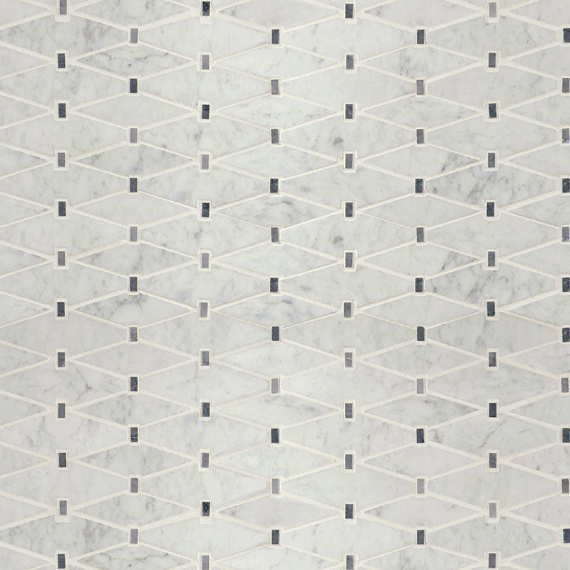 MS International Decorative Mosaic 12" x 12" Elongated Hexagon Marbella Diamond