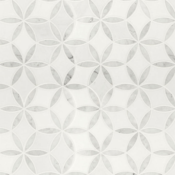 MS International Decorative Mosaic 12" x 12" Geometric La Fleur