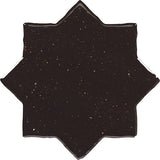 Marazzi Constellaire 8" x 8" Star Handcrafted Glossy Eclipse