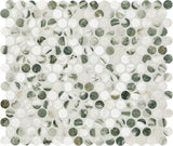 Marazzi Editorial 0.75" x 0.75" Penny Round Mosiac 11" x 13" Mixed Vireo Balmain