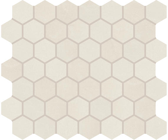 Marazzi Moroccan Concrete 1.5" Hexagon Mosaic Off White