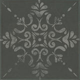 Marazzi Moroccan Concrete 8" X 8" Deco Aziza - Charcoal