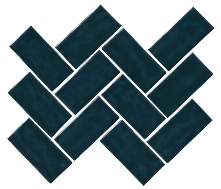 Marazzi Artezen 2" X 4" Herringbone Deep Blue