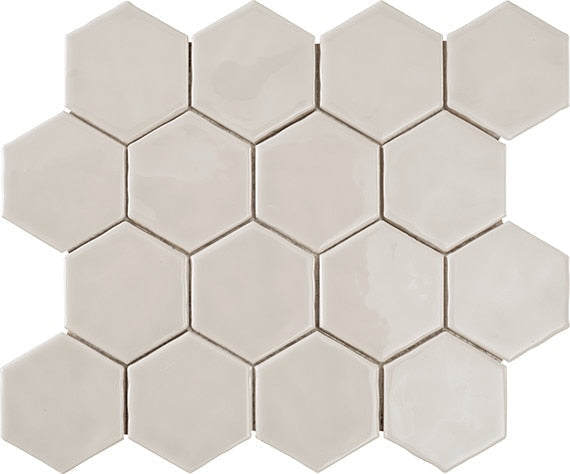 Marazzi Artistic Reflections 3" X 3" Hexagon Glossy Mist