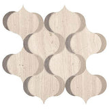 Marazzi Castellina Stone Mosaic 14" X 14" Modern Arabesque Gray And Fawn