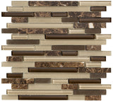 Marazzi Crystal Stone  12" X 12" Random Linear Espresso
