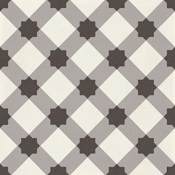 Marazzi D Segni 8" X 8" Deco Plaid Smoke Blend