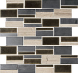 Marazzi MidPark Mosaics 3" Rectangle Random Shadow