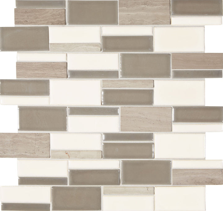 Marazzi MidPark Mosaics 3" Rectangle Random Rainstorm