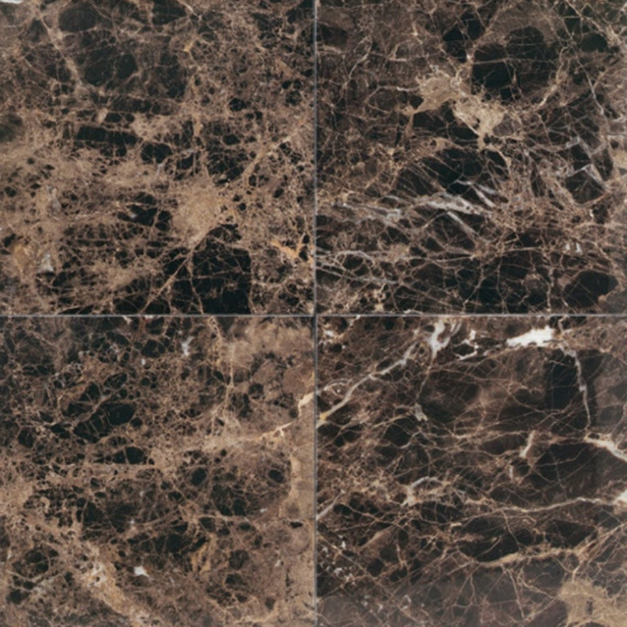 Daltile Marble 12" X 12" Polished Emperador Dark