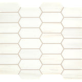 Daltile Marble 2" X 4" Elongated Hexagon Contempo White