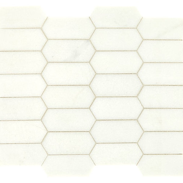 Daltile Marble 2" X 4" Elongated Hexagon Thassos Snow White