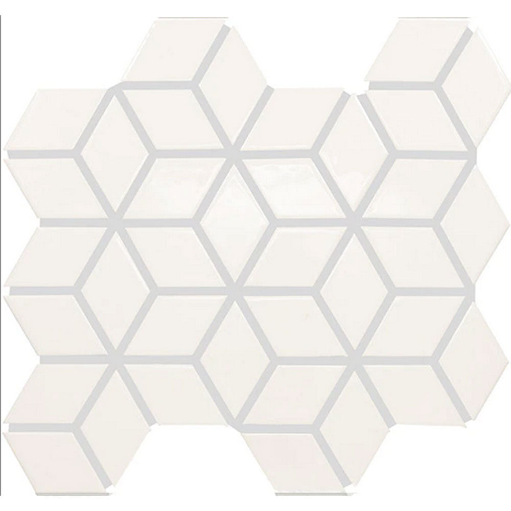 Daltile Color Wheel Retro 2" X 3" 3D Cube Matte Matte Arctic White