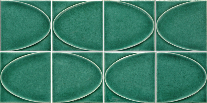 Emser Mizu 8"x16" Ellipse Mosaic 3.86"X3.86" Polished Green