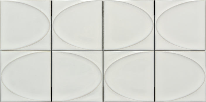 Emser Mizu 8"x16" Ellipse Mosaic 3.86"X3.86" Polished Silver