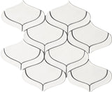 Emser Mythos 11"x12" Arabesque Mosaic 2.8"X3.1" White