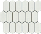 Emser Omni 10"x12" Picket Mosaic 1.8"X3.8" Polished Ivory