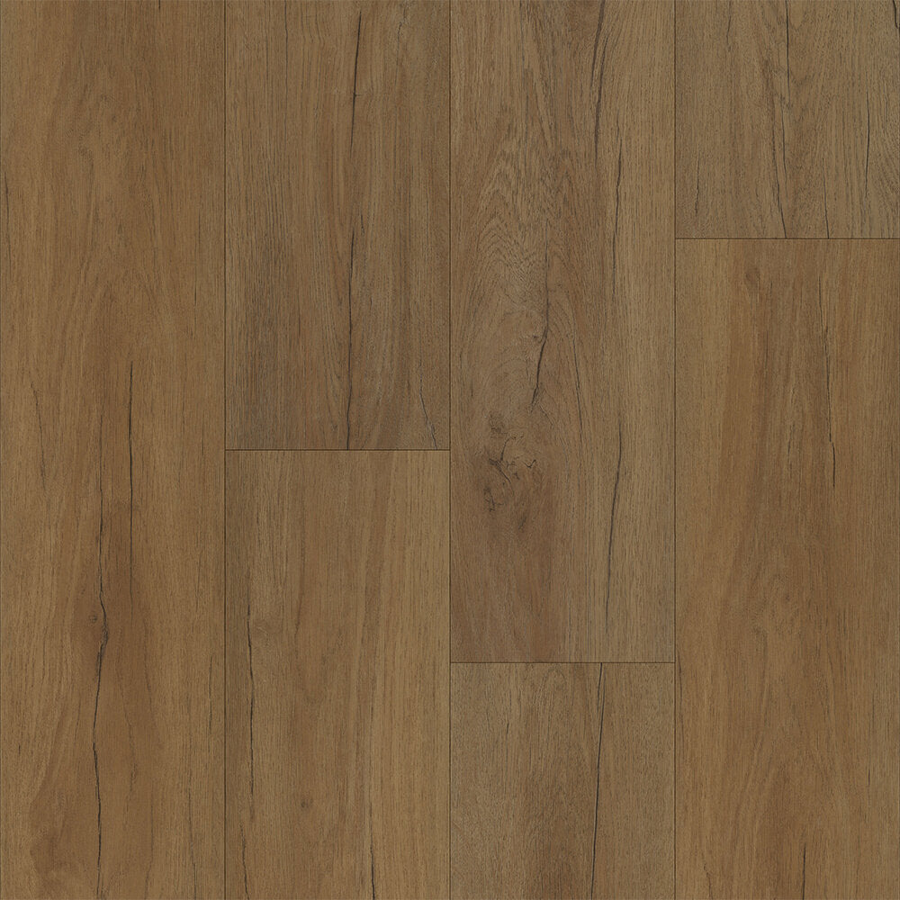 Happy Feet Perseverance 9" x 60" 6.5mm 20 mil  Stabilicor Plus (SPC) Tawny