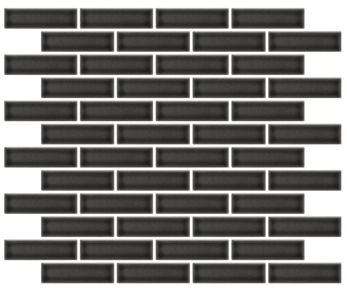 Emser Savvy 11"x12" Off-set Mosaic 1"x3" Polished Pewter