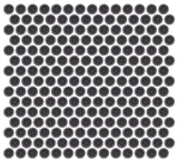 Emser Savvy 11"x12" Penny Round Mosaic 1"x1" Polished Pewter