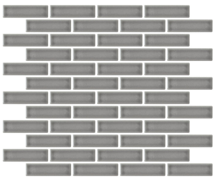 Emser Savvy 11"x12" Off-set Mosaic 1"x3" Polished Silver