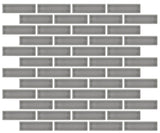 Emser Savvy 11"x12" Off-set Mosaic 1"x3" Polished Silver