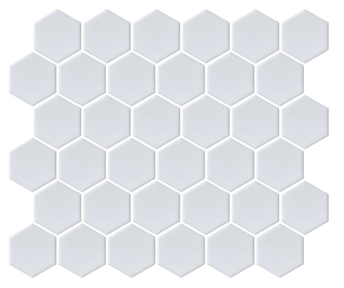 Emser Savvy 11"x12" Hexagon Mosaic 2"x2" Polished White