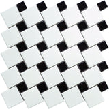 Emser Spin 11"x11" Dot Mosaic  Black