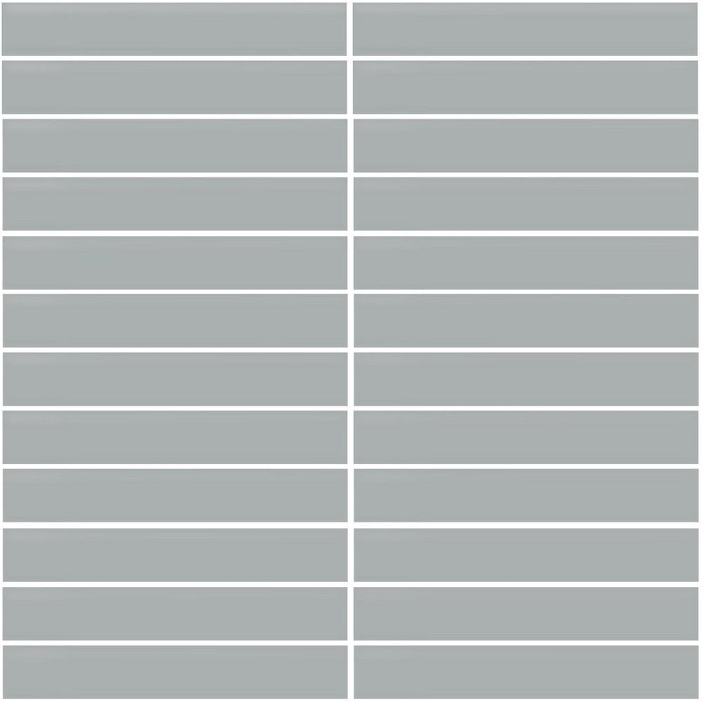 Daltile Color Wheel Mosaic 12'' X 10'' Straight 1'' X 6'' Matte Matte Desert Gray