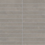 Emser Agio 1" x 6" Stacked Mosaic 12" x 12" Matte Slim Affum