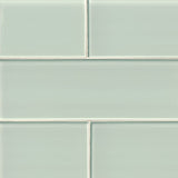 MS International Decorative Mosaic 12" x 12" Subway 4" x 12" Arctic Ice 