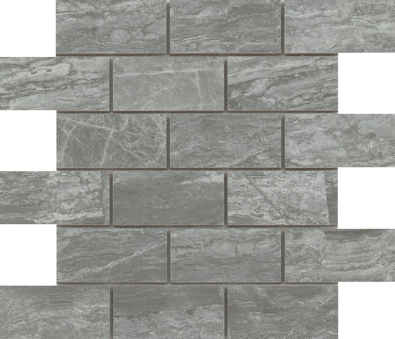 Emser Reserva 12" X 12" OFFset Mosaic 2" X 4"  Pampa 