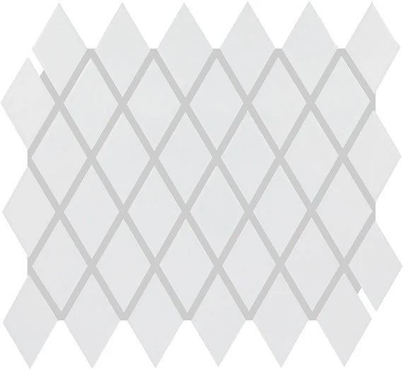 Daltile Color Wheel Retro 2" x 3" Harlequin Mosaic 12" x 13" Glossy Arctic White