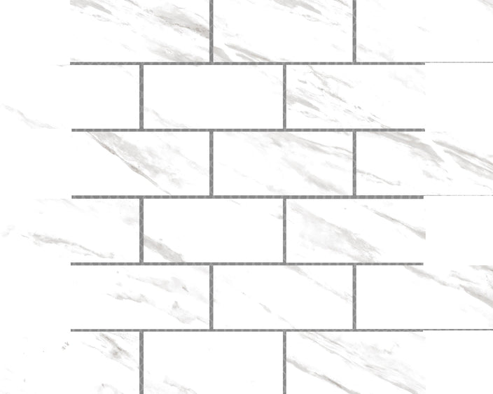 Emser Serendra 12"x12" Off-set Mosaic 2"x4" Polished Zara
