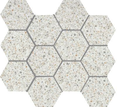 Emser Fragmento 10" X 12" Hexagon Mosaic 3" Matte  SM White