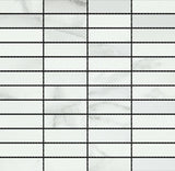 Emser Visconde 12"x12" Stacked Mosaic 1"x3" Matte Silver