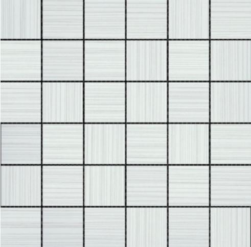 Emser Thread II 12" X 12" Mosaic 2" X 2"  White 