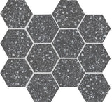 Emser Fragmento 10" X 12" Hexagon Mosaic 3" Matte  SM Black