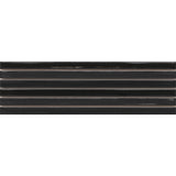 Emser Paralline 1" x 18" Stacked Mosaic 5" x 18" Glossy  Black