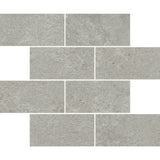 Emser Perenne 3" x 6" Offset Mosaic 12" x 12" Matte Slim Gray
