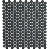 Emser Source 1" x 1" Penny Mosaic 11" x 12" Matte Black 