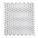 Emser Source 1" x 1" Penny Mosaic 11" x 12" Matte Pure White