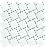 Emser Spin 11" x 11" Dot Mosaic White