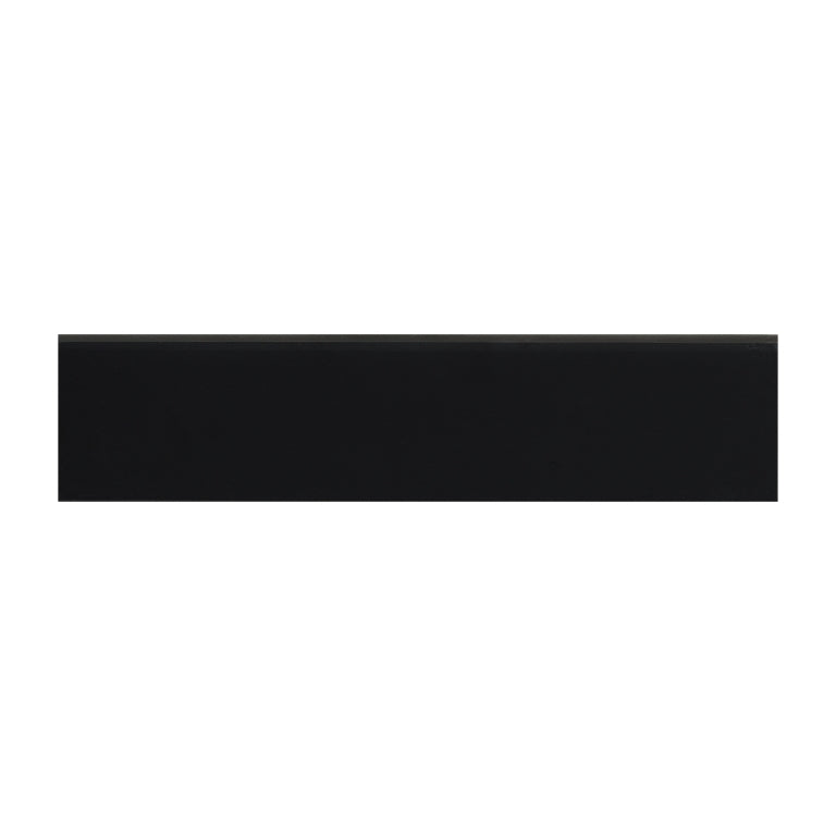 Emser Times Square 3" x 12" Square Bullnose Matte  Black 