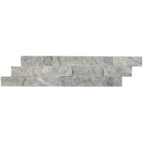 Emser Structure 6" x 24" Stacked ledger  Travertine Silver